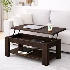 Lift Top Coffee Tables with  at Desk and Decor