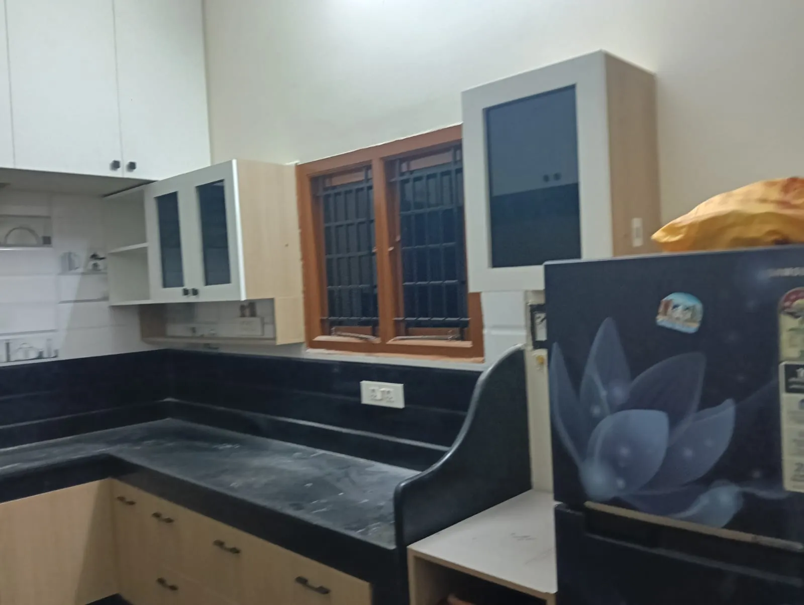 A Brown Aluminium window Quartz Countertops Desk and Decor 