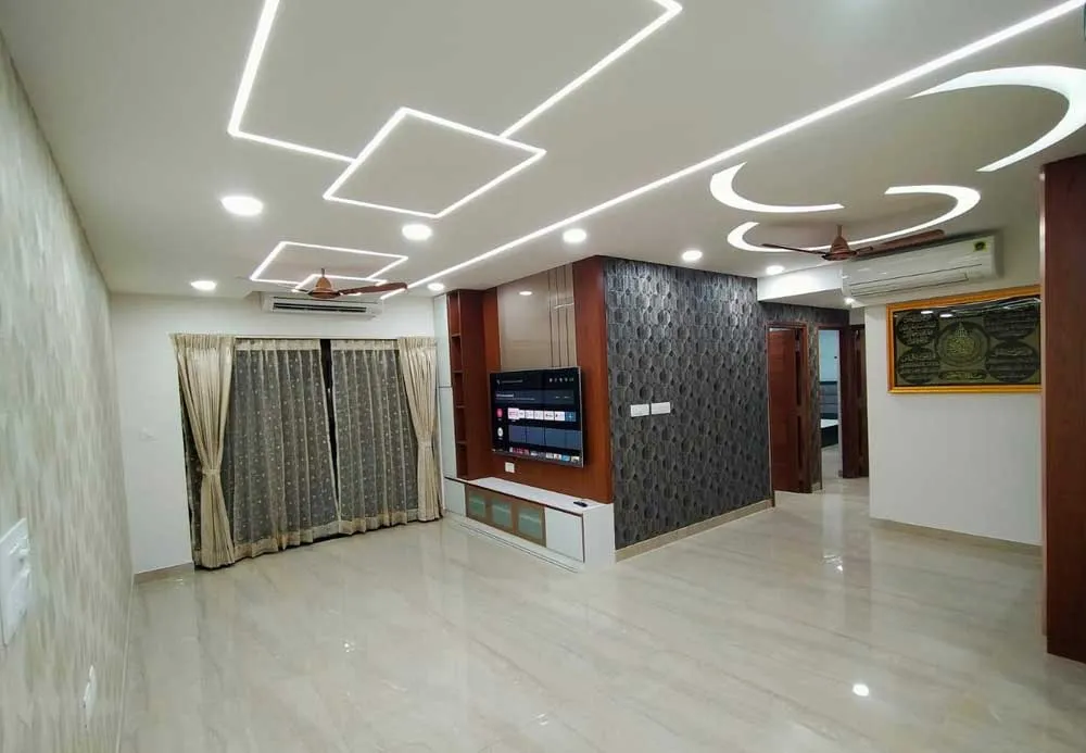 Luxury Living Room Set with Marble & Gold-Strip TV Unit Modern Living Room Designs Desk and Decor 