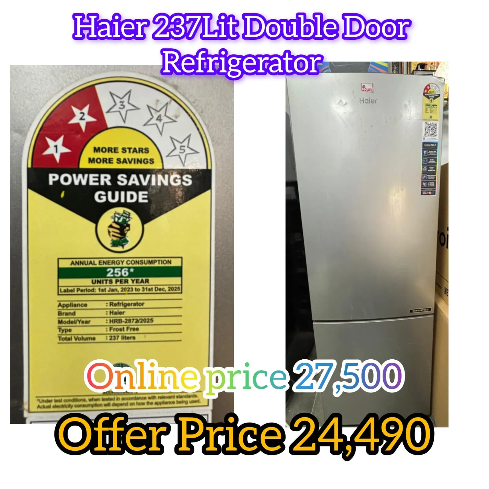 Refrigirator - 237 LIT HAIER Refrigerators Desk and Decor 