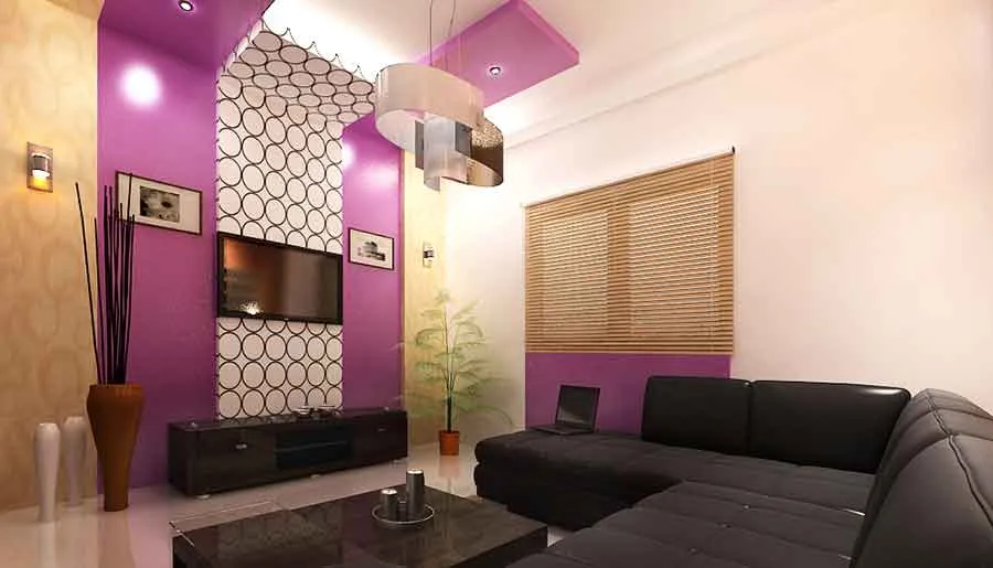 Double-Height Living Room with Mezzanine Balcony Modern Living Room Designs Desk and Decor 