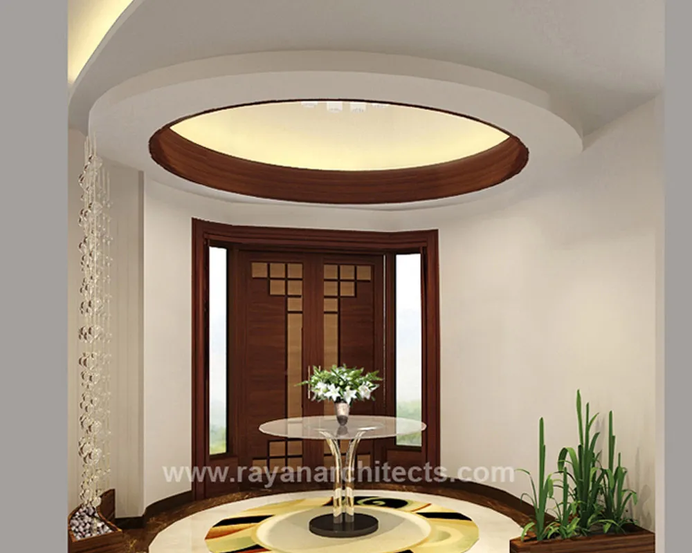 Living Room with Textured Feature Wall & Beaded Curtain Divider Modern Living Room Designs Desk and Decor 