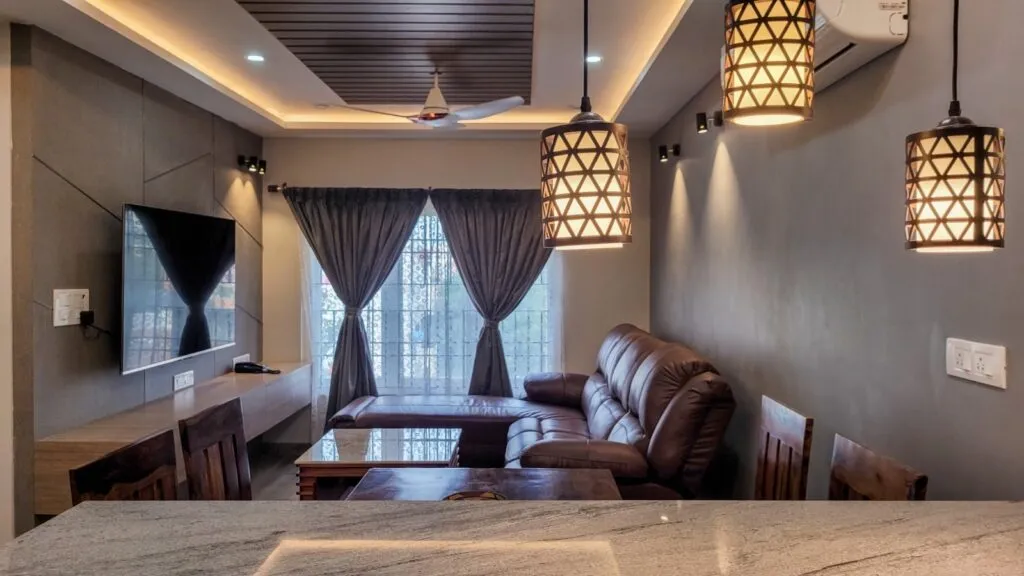 Living Room with Statement Pendant Lighting Modern Living Room Designs Desk and Decor 