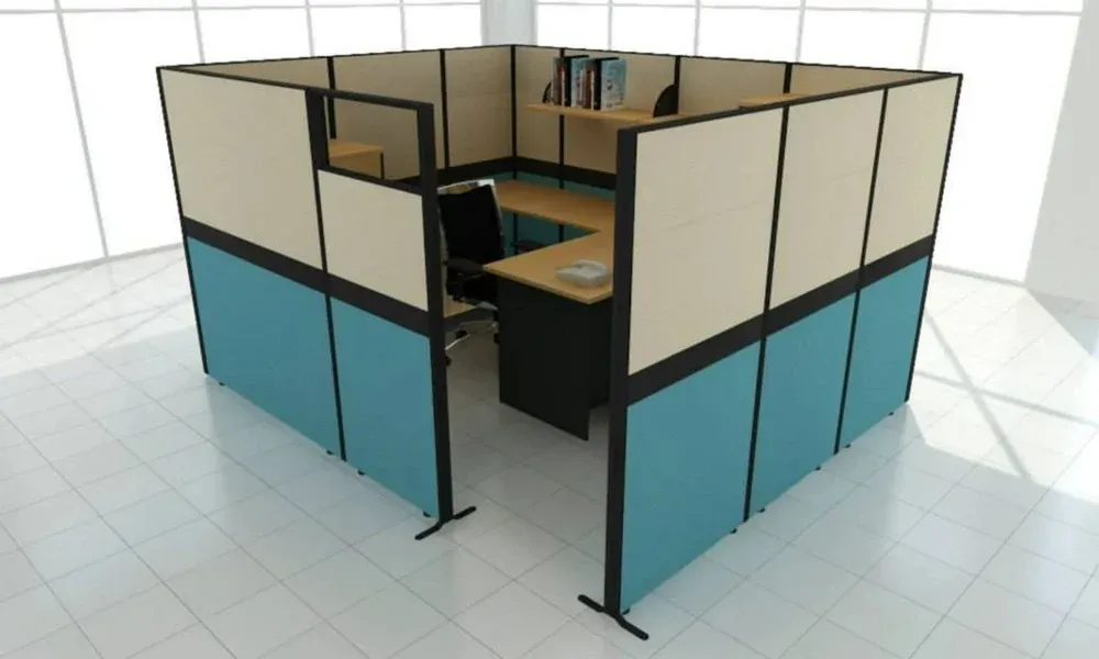 Glass Meeting Pod / Discussion Cabin Corporate Office Layouts Desk and Decor 