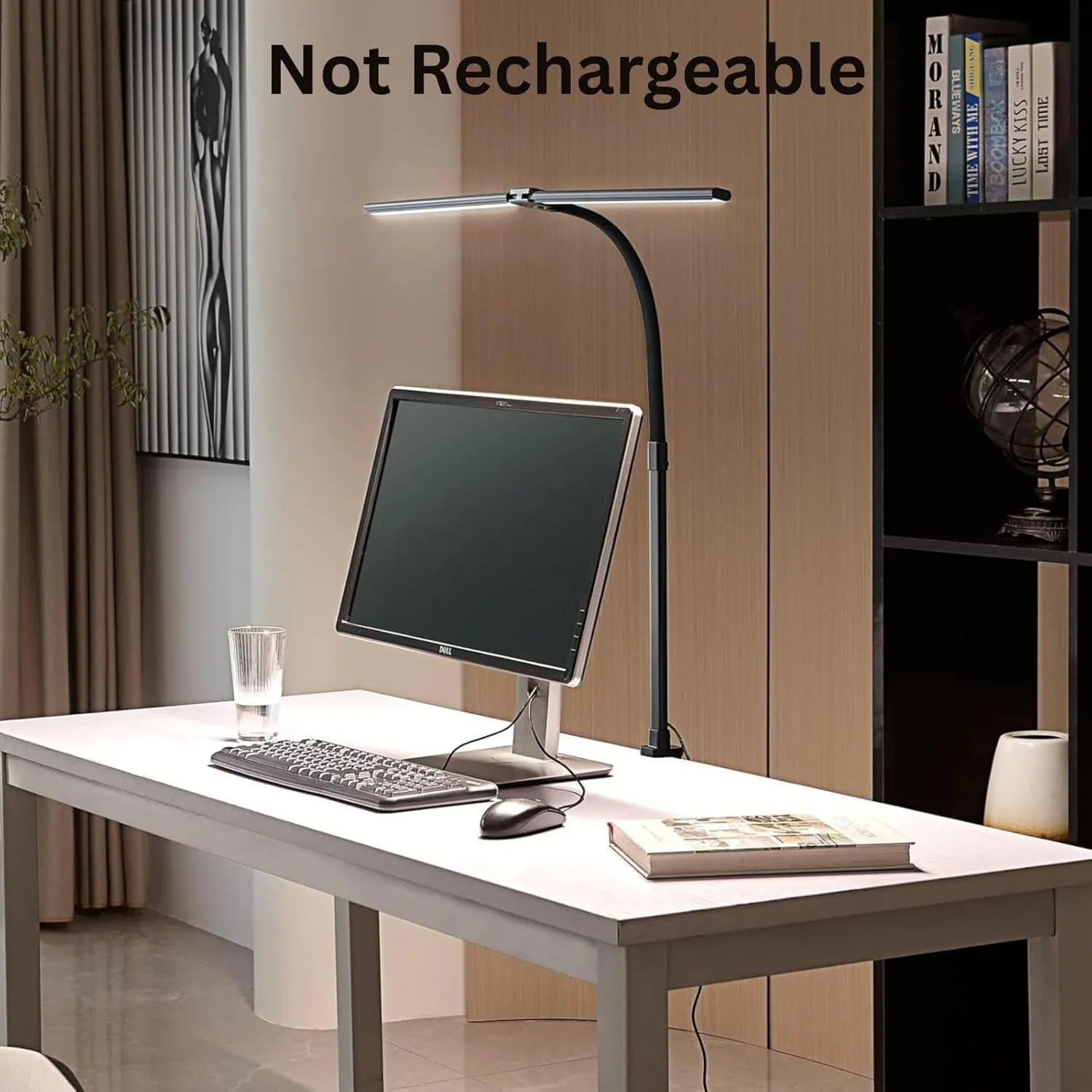 Double Head LED Desk Clamp Lamp Light- with Adjustable Arms Desk Lamps Desk and Decor 