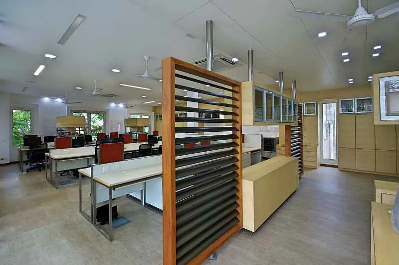 Office Room with Glass Partition Wall Modern Office Designs Desk and Decor 
