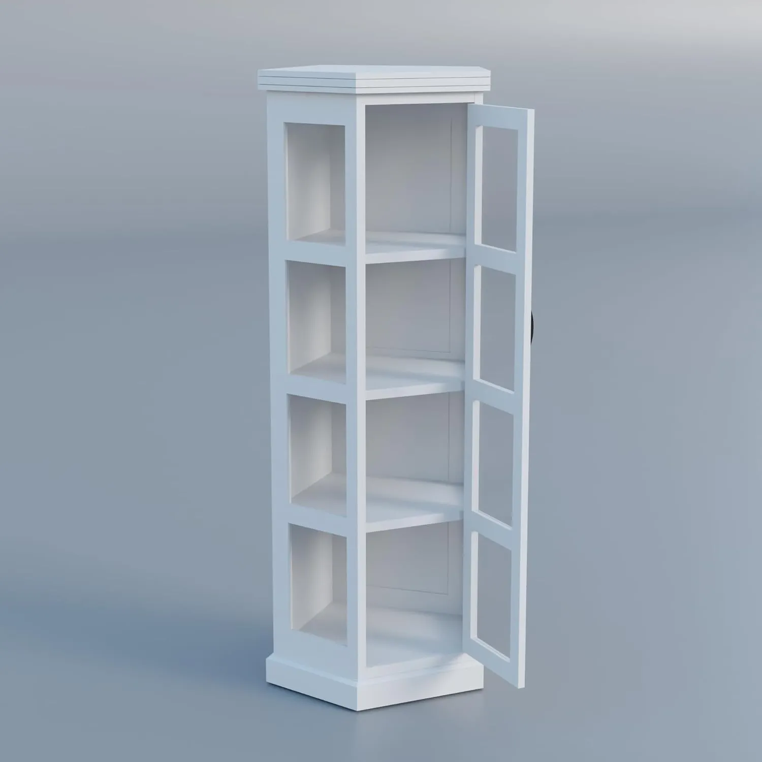 Book Shelf with Glass Door Glass Display Cabinets Desk and Decor 