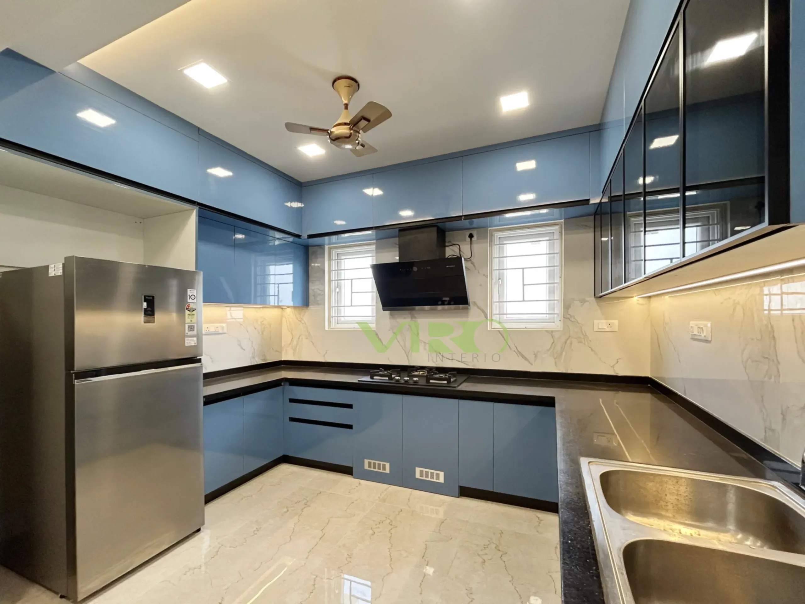Contemporary L-Shaped Modular Kitchen Modular Kitchen Desk and Decor 