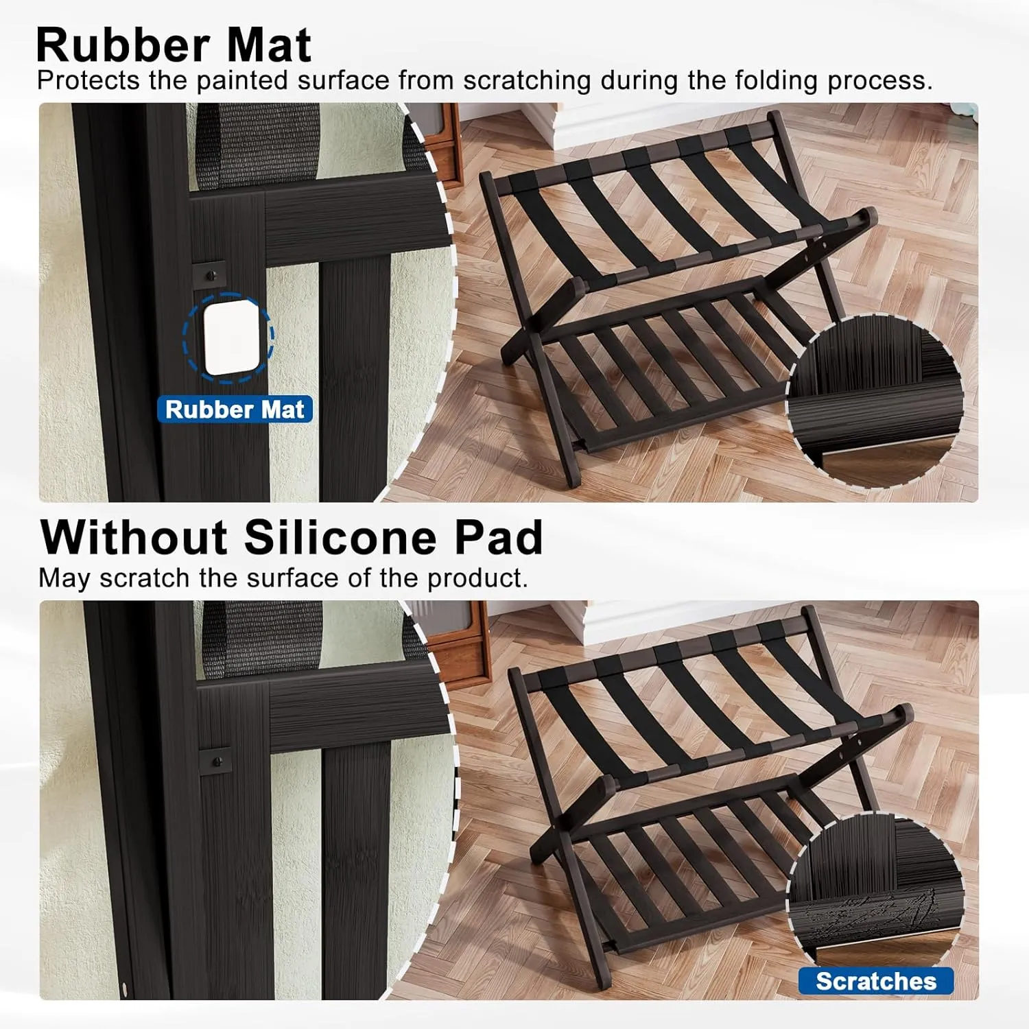Folding Luggage Rack Luggage Benches Desk and Decor 