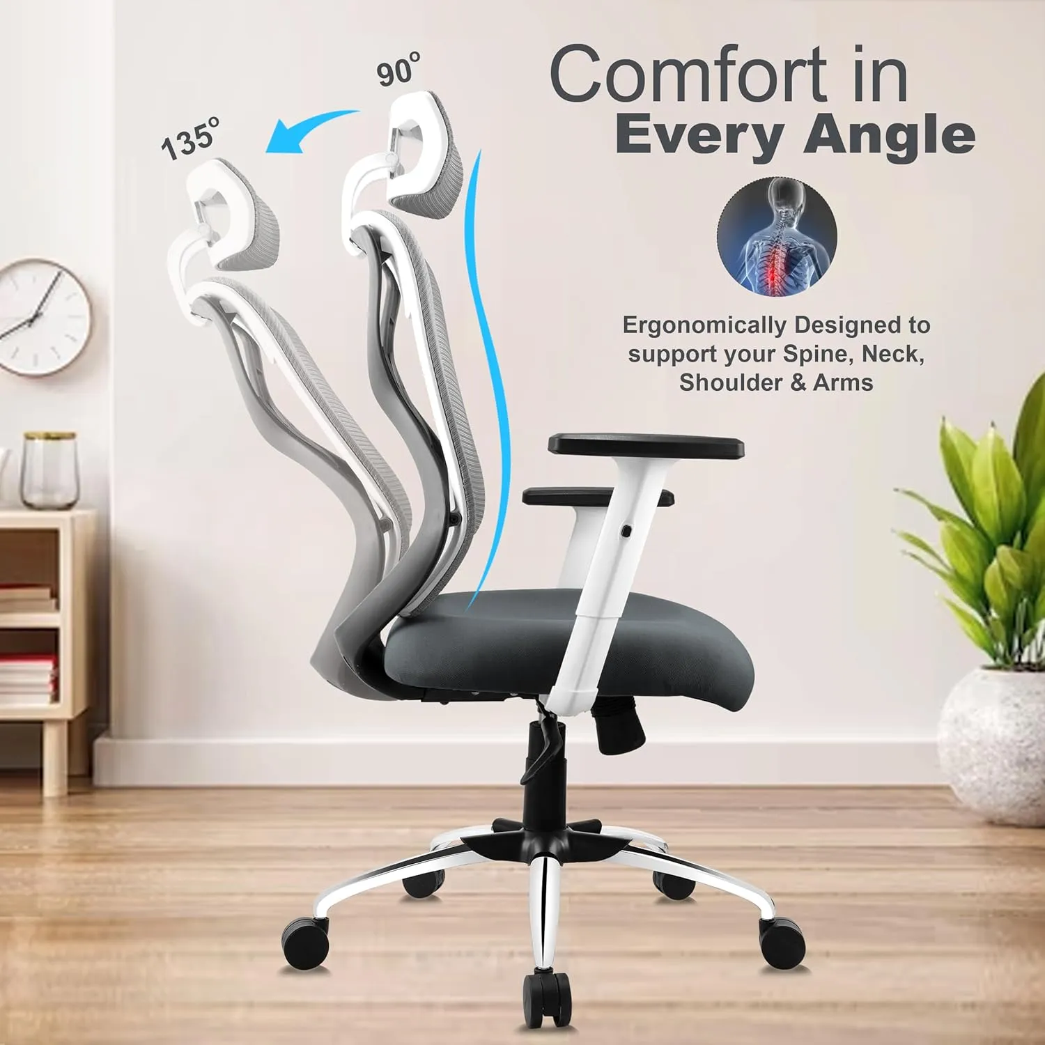 Ergofit Ergonomic Office Chair for Home Ergonomic Chairs Desk and Decor 
