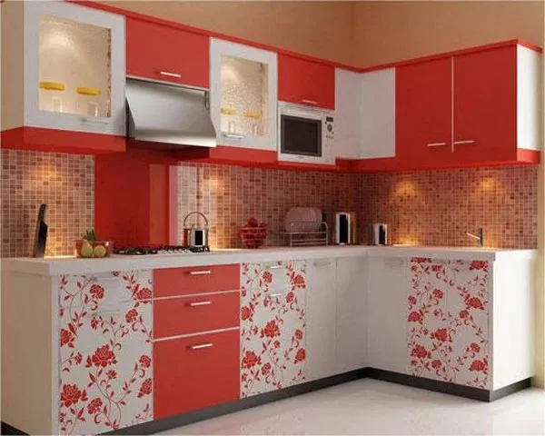 Modern White & Wood Kitchen (Concept/Stock Visual) Modular Kitchen Desk and Decor 