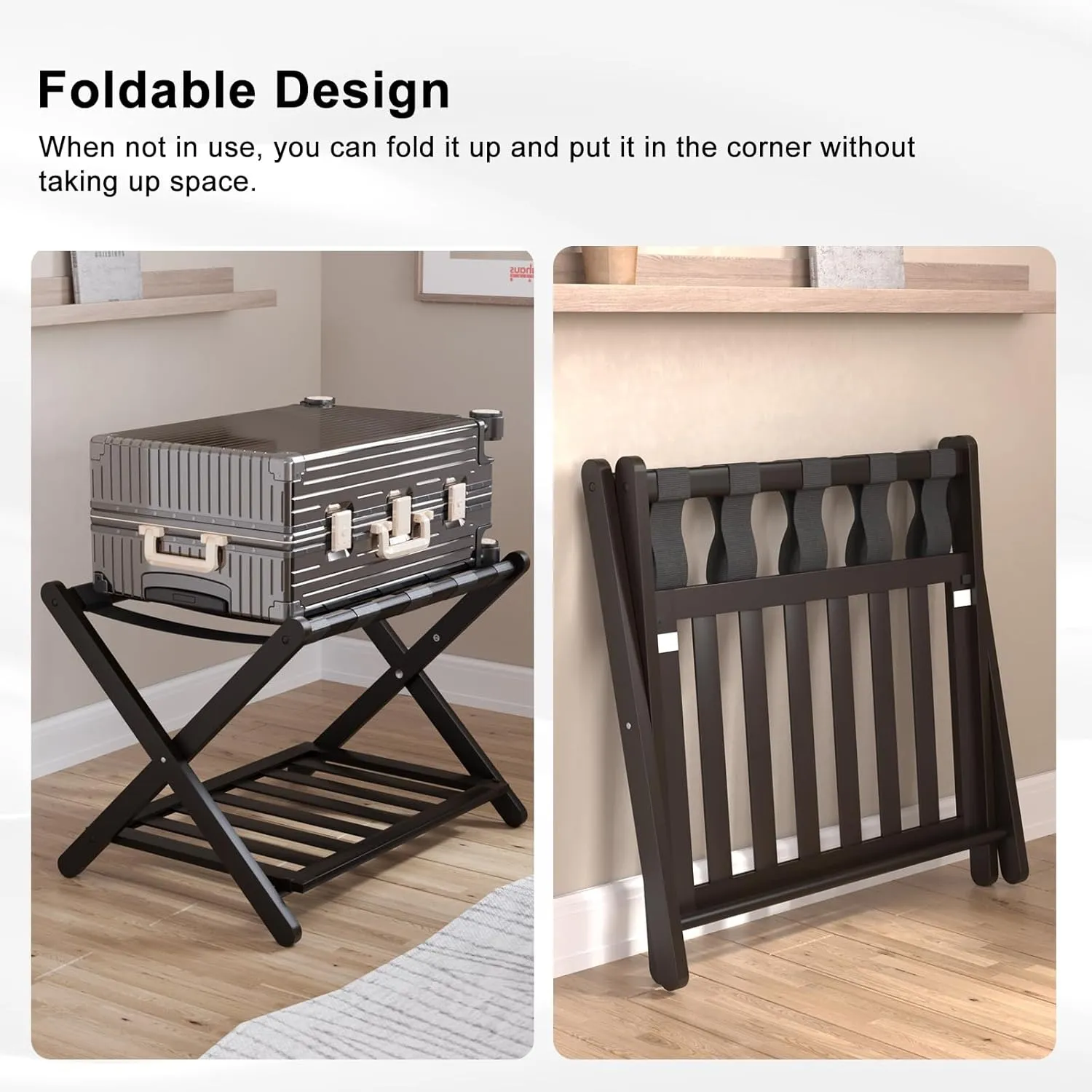 Folding Luggage Rack Luggage Benches Desk and Decor 