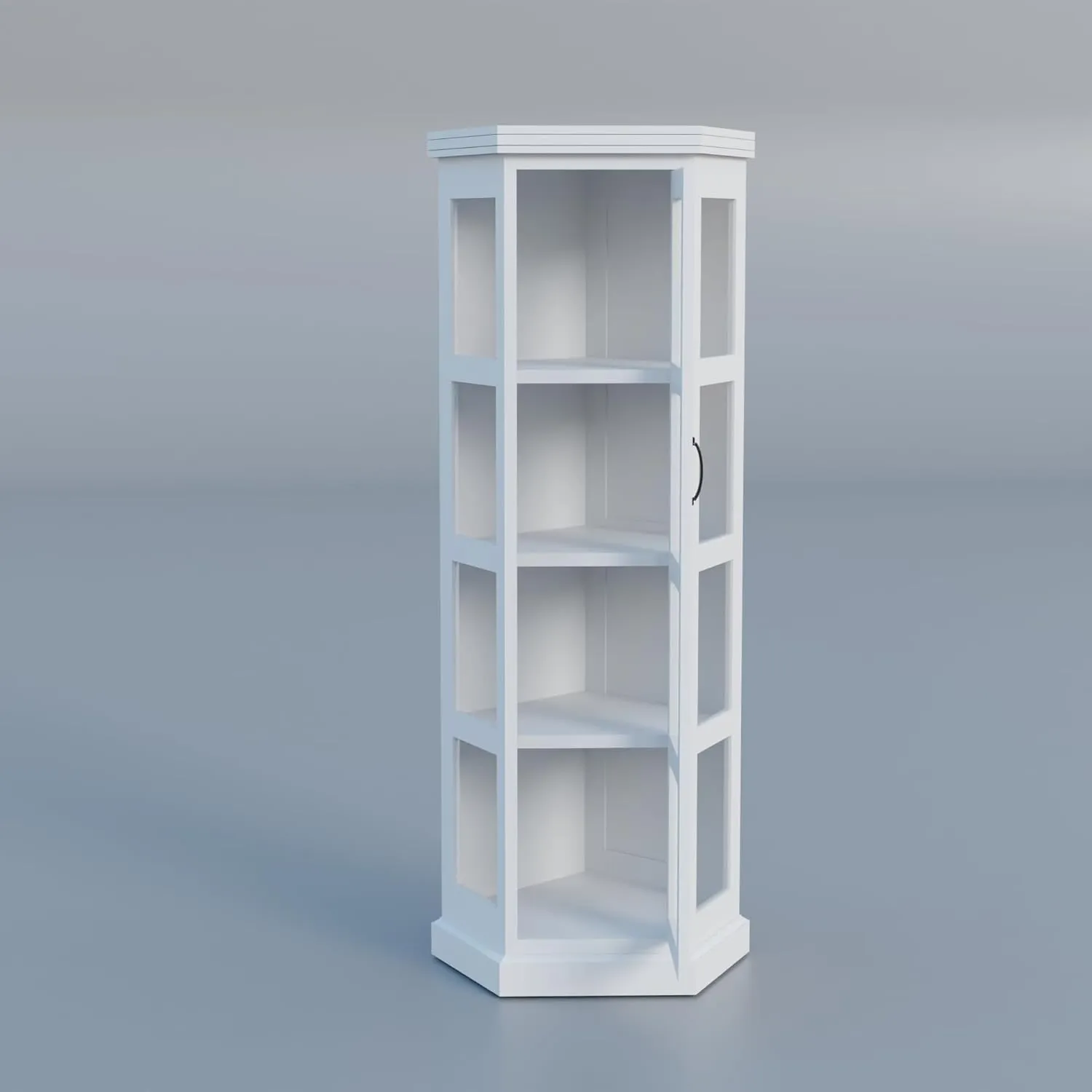 Book Shelf with Glass Door Glass Display Cabinets Desk and Decor 