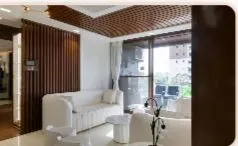 Artistic Living Room with CNC Panel Wall & Mural Staircase Backdrop Modern Living Room Designs Desk and Decor 