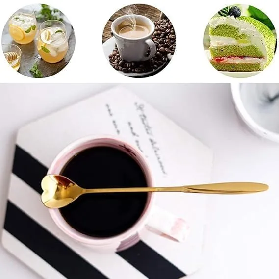 Golden Spoon Set/Coffee Spoon/Dessert Spoons/Cutlery Kitchen Tableware Cutlery Organizers Desk and Decor 