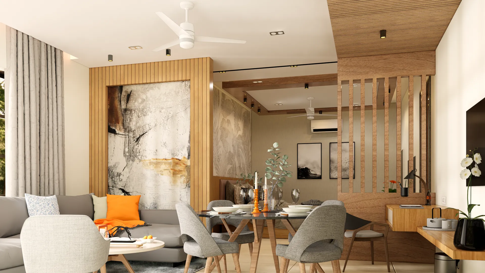 Living Room / TV Lounge Modern Living Room Designs Desk and Decor 
