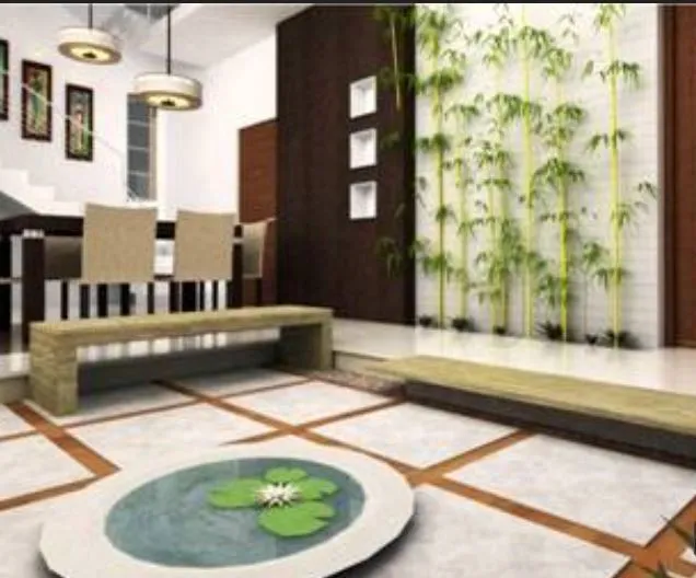 Indoor Zen Garden & Courtyard Interior Design Modern Living Room Designs Desk and Decor 
