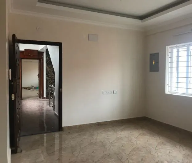 Unfurnished Bedroom with Marble Flooring and Cove False Ceiling Study Room / Bedroom Desk and Decor 