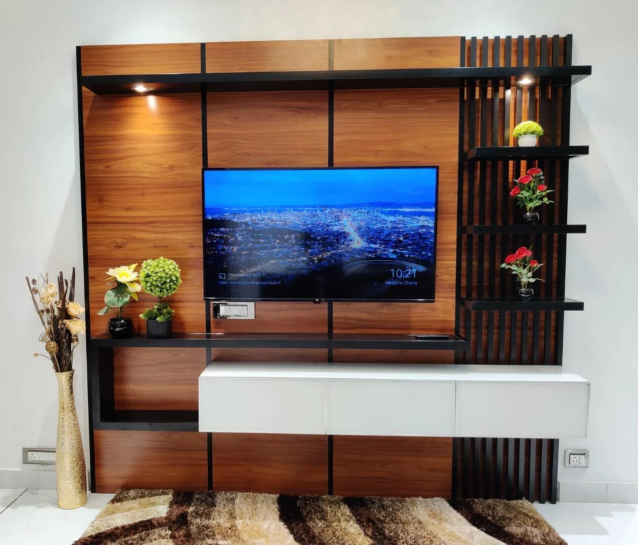 Living Room with TV Feature Wall Modern Living Room Designs Desk and Decor 