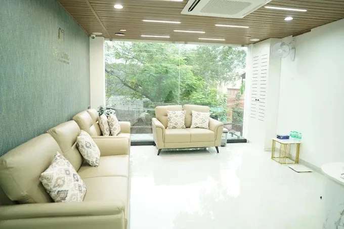 Contemporary Living Room with Coffered Ceiling & Staircase View Modern Living Room Designs Desk and Decor 