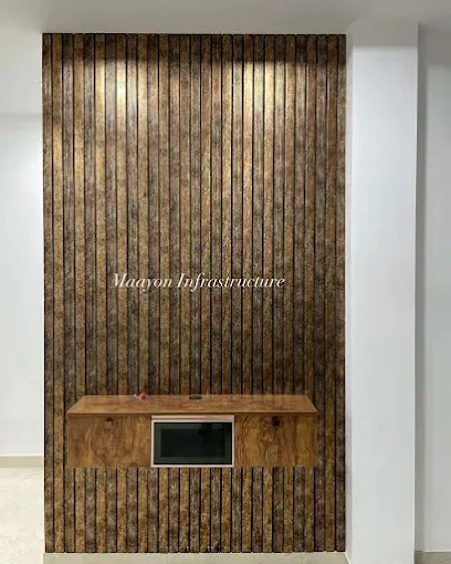 Wall-Mounted TV Unit with Glass Display Cabinet & Wood Accent TV Unit Focused Design Desk and Decor 