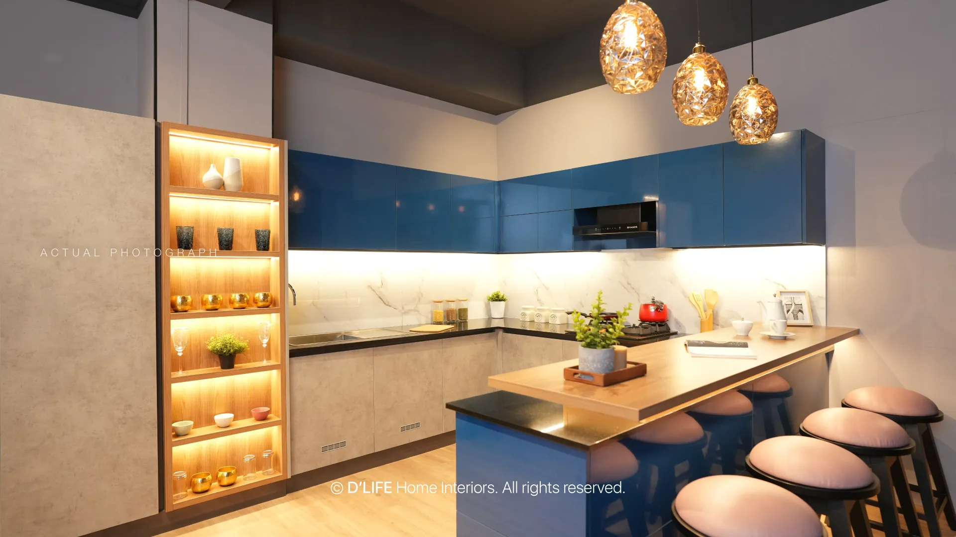 Modular Kitchen with Breakfast Counter with Modular Kitchen at Deskanddecor