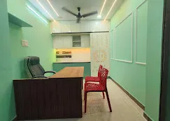 Small Office Cabin / Reception Workstation with Cabin-Based Office Layout at Deskanddecor