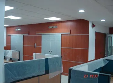 Office Cubicle Area with Storage Cabinet Wall with Modern Office Designs at Deskanddecor