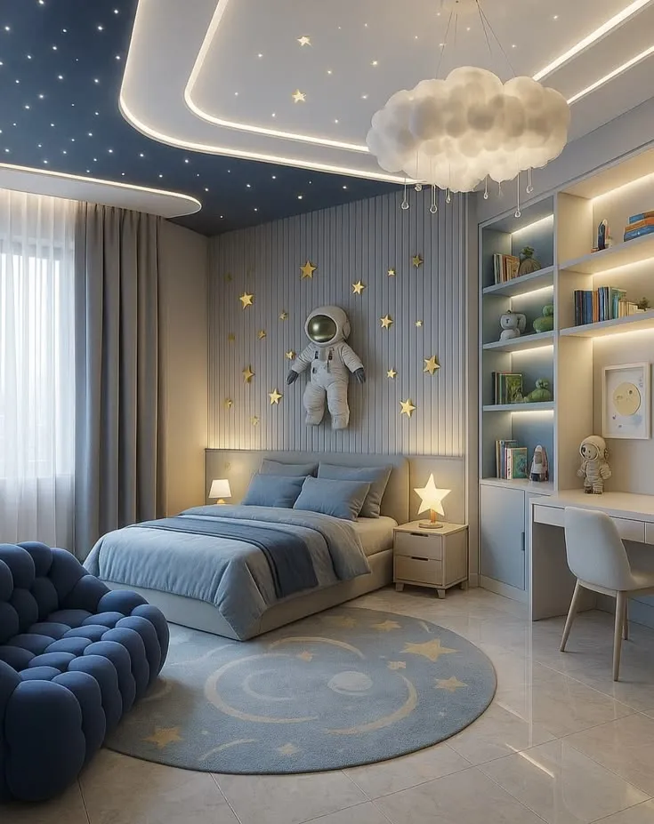 Cosmic Explorer Kids Bedroom with Kids Bedroom at Deskanddecor