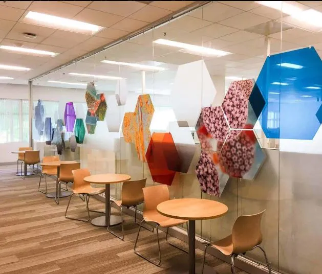 Modern Corporate Cafeteria or Collaborative Breakout Space with Corporate Office Layouts at Deskanddecor