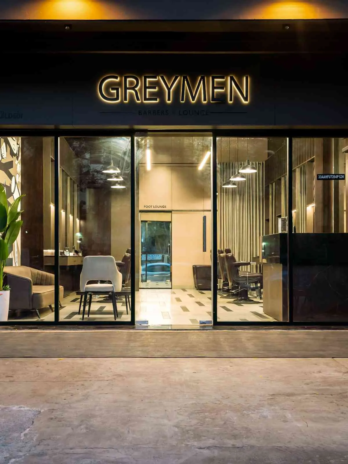 Greymen Barbers & Lounge – Storefront Facade Design with Minimal Retail Design at Deskanddecor