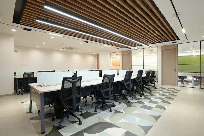 Modern Open-Plan Office Workspace Design with Open Workspace Offices at Deskanddecor