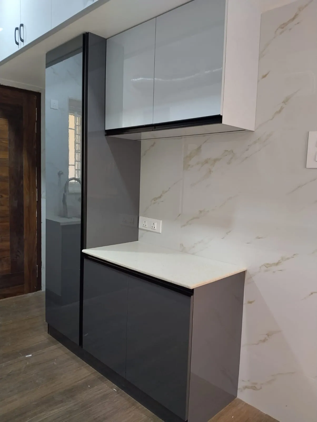 "Modern Minimalist: High-Gloss Pantry & Utility Sideboard" with Pantry Units at Deskanddecor