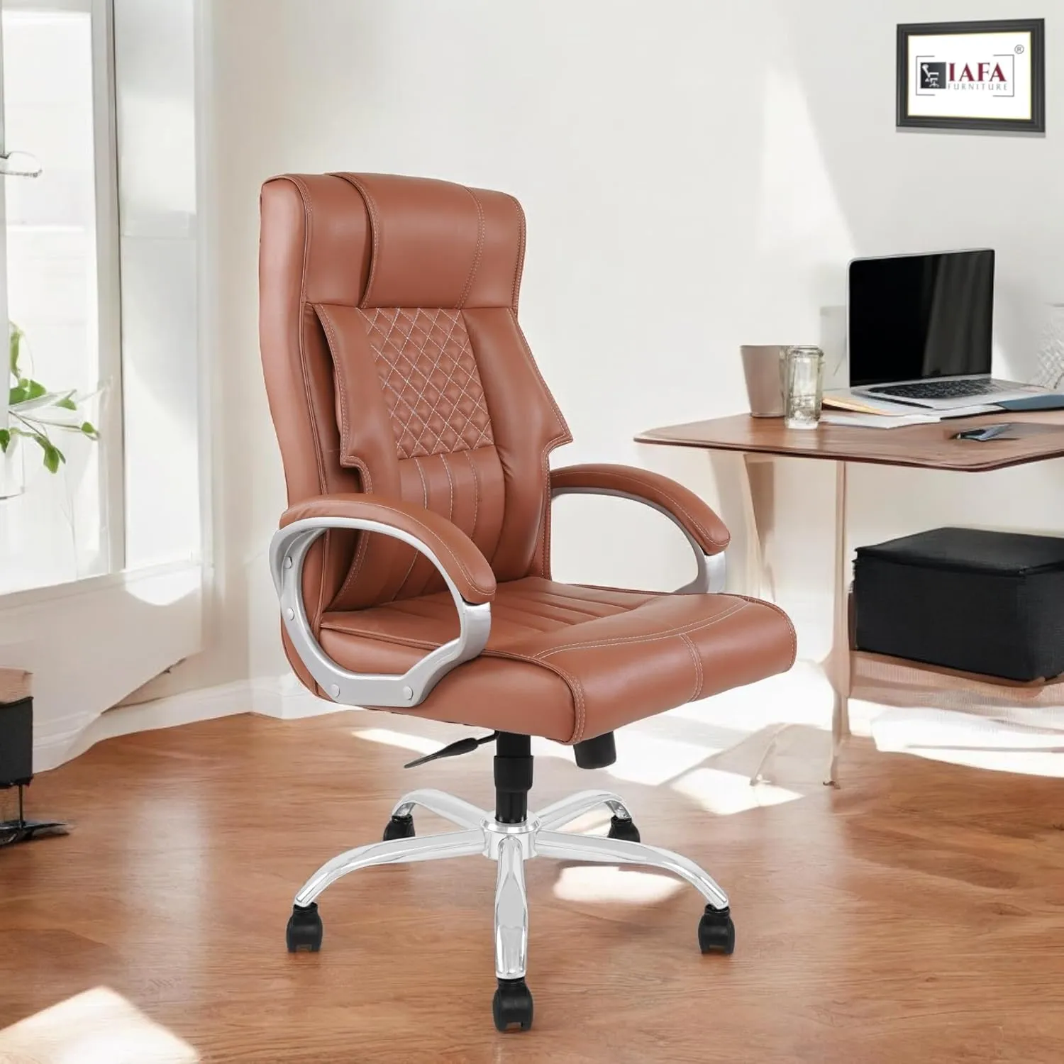 Imperium Leatherette Ergonomic Boss Chair with Executive Chairs at Deskanddecor