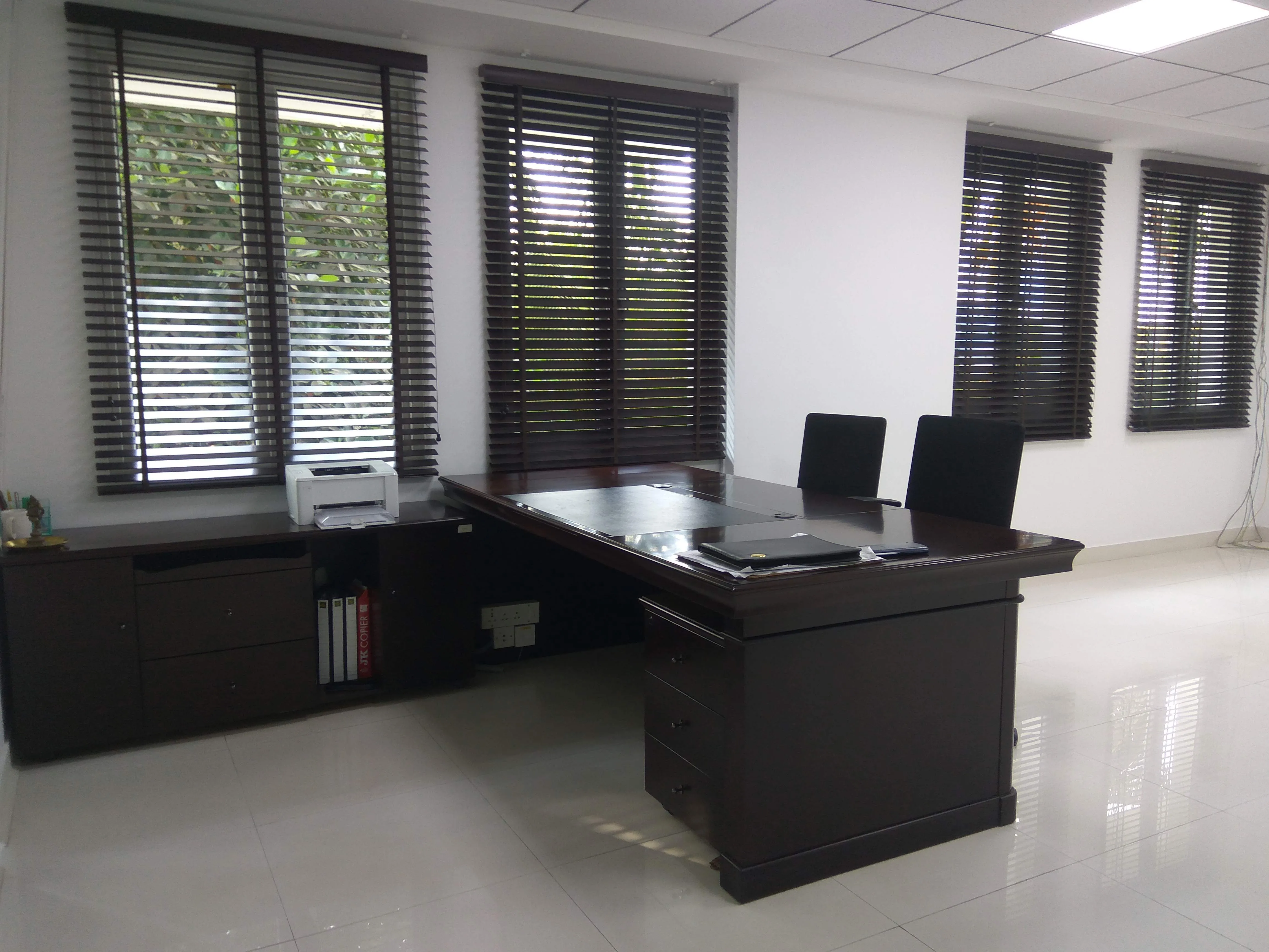 Interior -Venetian blinds with Curtains & Drapes at Deskanddecor