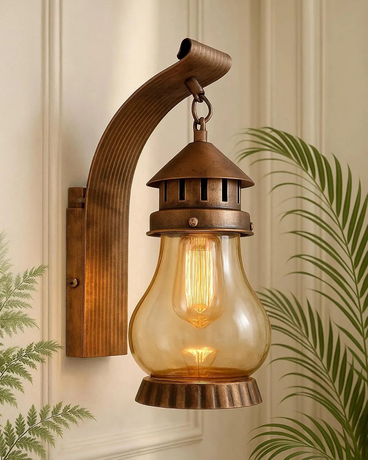 Vintage Wall Lantern | Rustic Outdoor & Indoor Wall Light with Outdoor Wall Lights at Deskanddecor