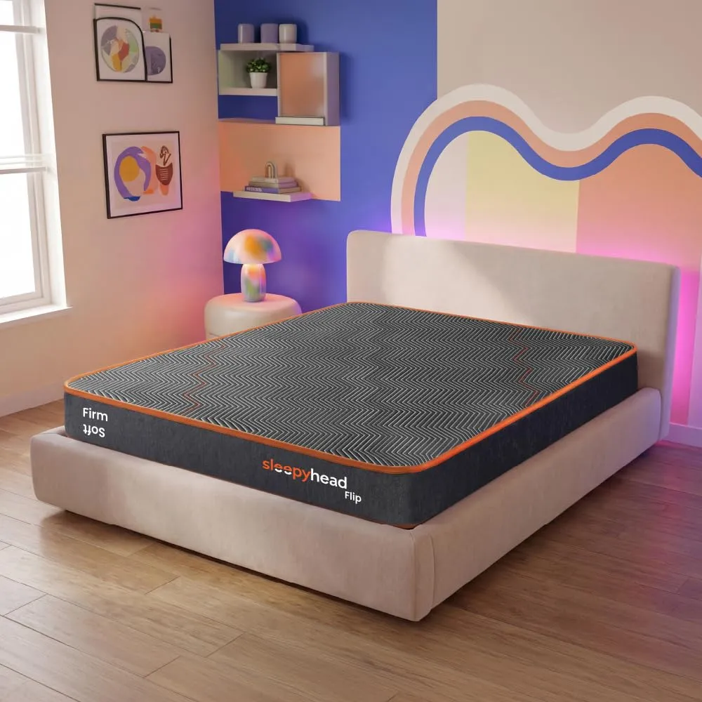 Flip Designed by Duroflex - Premium Dual Sided High Density Foam with Double Beds at Deskanddecor