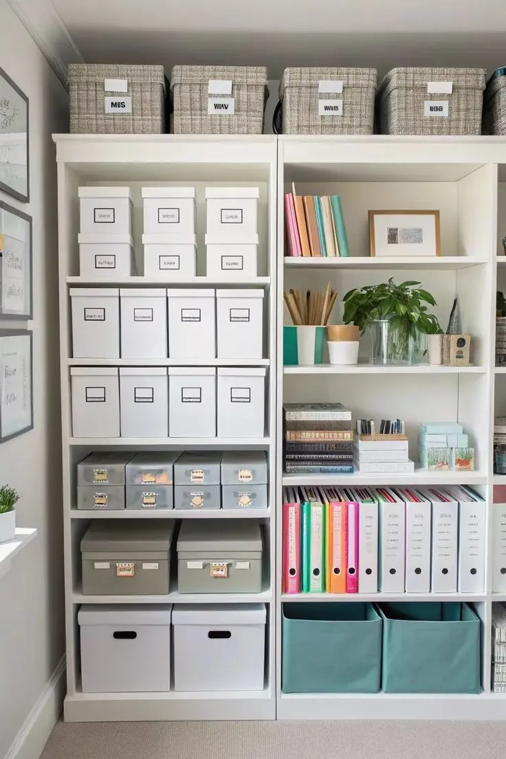 Storage & Filing with  at Desk and Decor